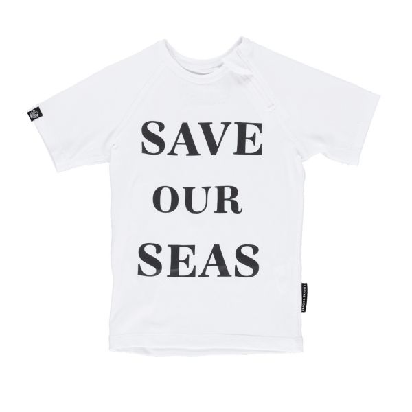 Beach & Bandits T-Shirt UV Schutz Save our Seas White